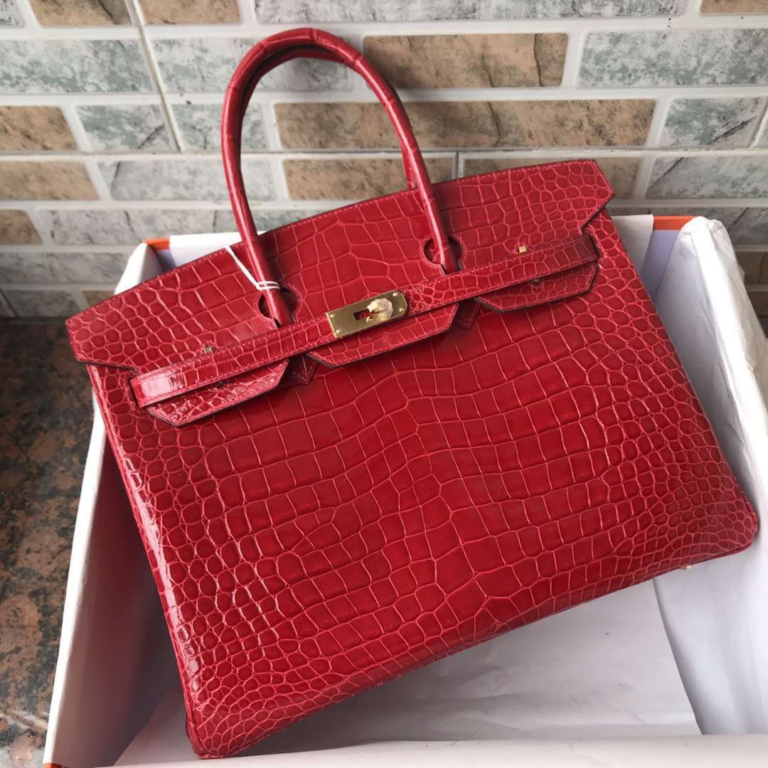 エルメスバッグ公式サイトエルメスCK95フェラーリレッドオーストラリアベイクロコダイルレザープラチナバッグBirkin35CMゴールドバックル