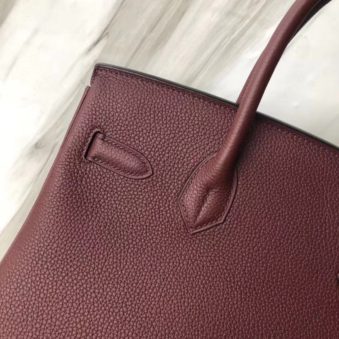 スポットエルメスバッグ公式サイトエルメスCK55エルメスレッドトーゴレザープラチナバッグBirkin30CMゴールドバックル