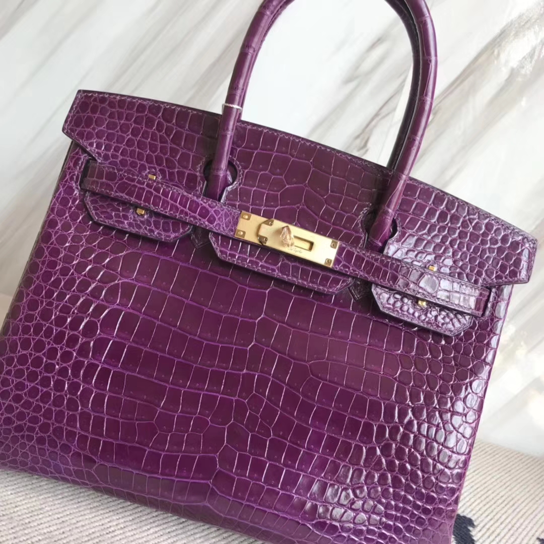 エルメスバーキンレディースバッグエルメスシャイニーオーストラリアンガルフクロコダイルレザープラチナバッグBirkin30CMゴールドバックル