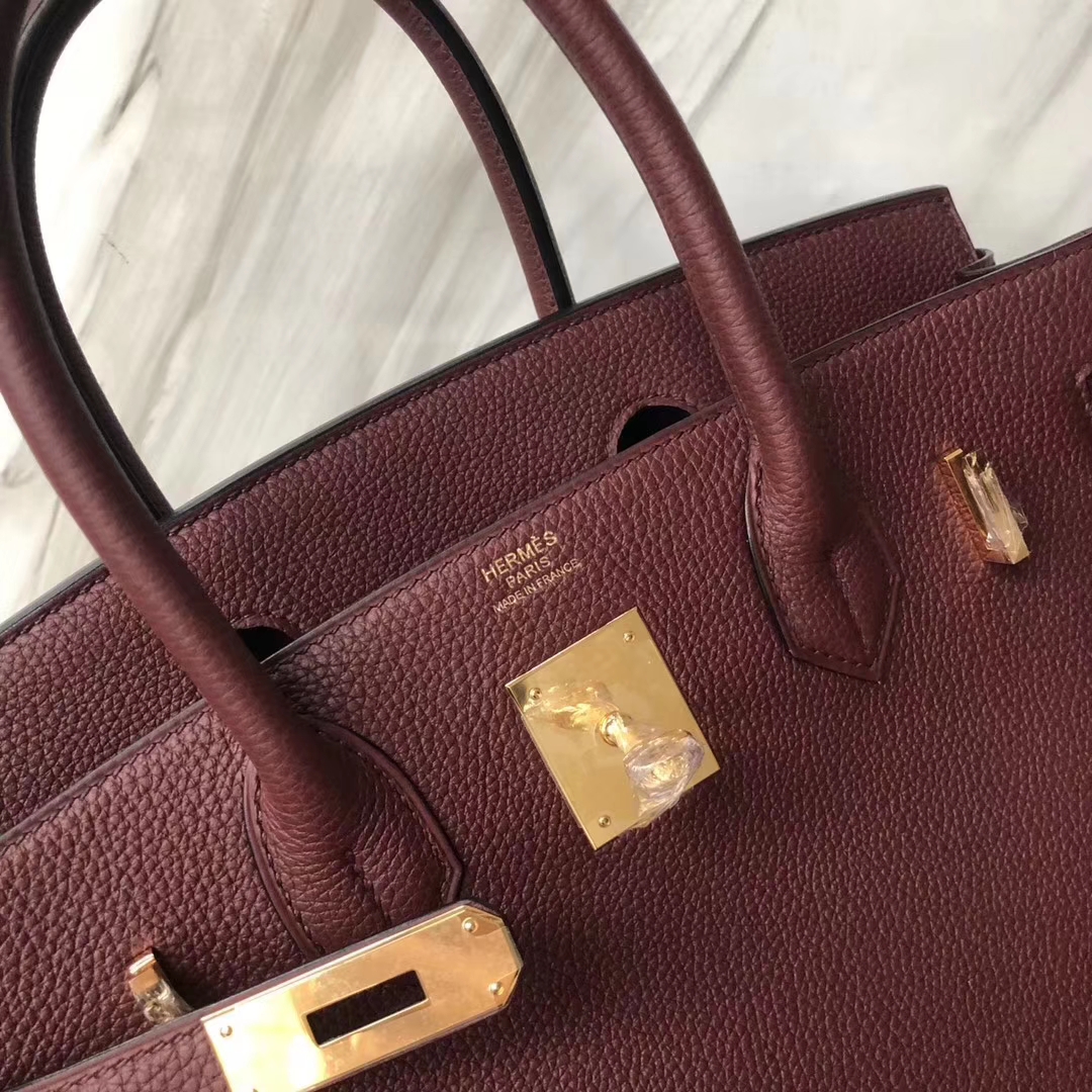 スポットエルメスバッグ公式サイトエルメスCK55エルメスレッドトーゴレザープラチナバッグBirkin30CMゴールドバックル