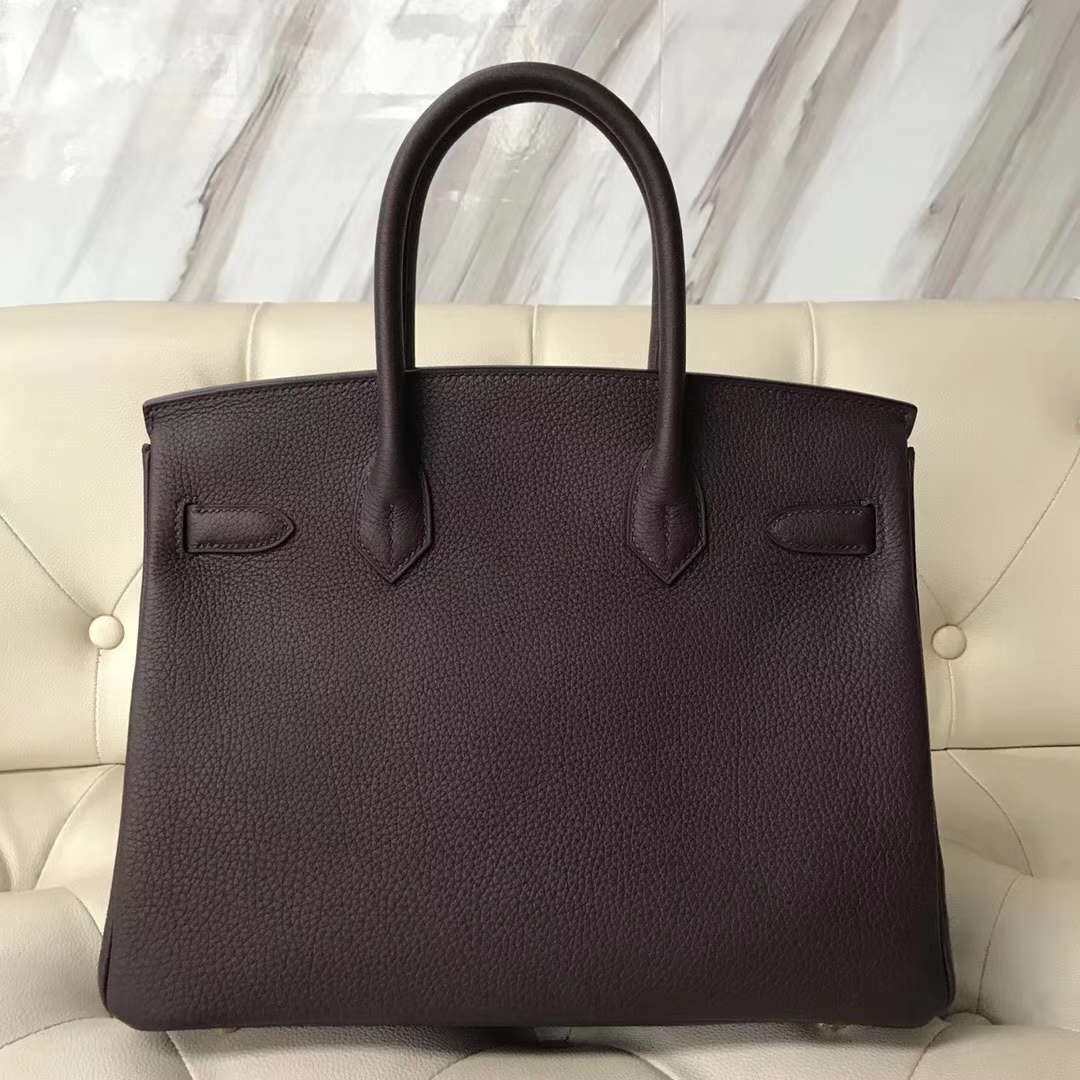 エルメスバッグ公式サイトエルメスCK57ボルドーワインレッドオリジナルトーゴレザープラチナバッグBirkin30CMゴールドバックル