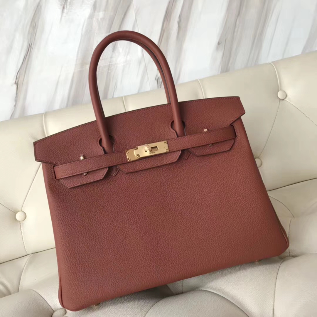 エルメスバッグ公式サイトエルメス6CブロンズゴールドオリジナルトーゴレザープラチナバッグBirkin30CMゴールドバックル