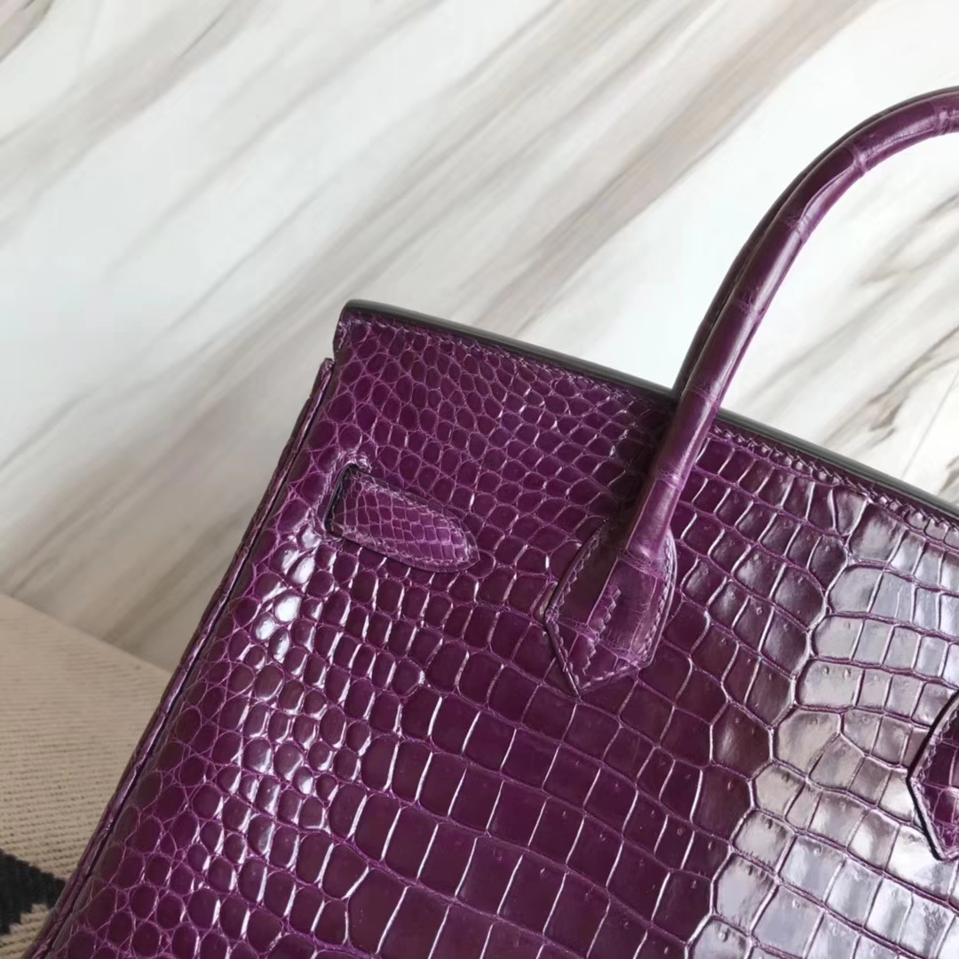 エルメスバーキンレディースバッグエルメスシャイニーオーストラリアンガルフクロコダイルレザープラチナバッグBirkin30CMゴールドバックル