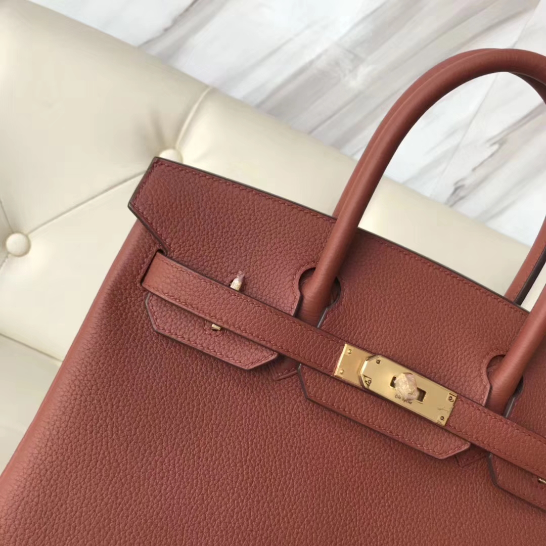 エルメスバッグ公式サイトエルメス6CブロンズゴールドオリジナルトーゴレザープラチナバッグBirkin30CMゴールドバックル