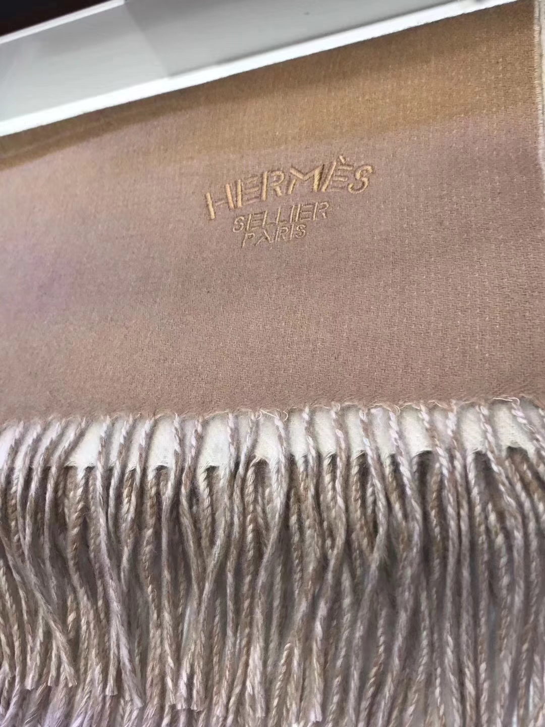 エルメススカーフ価格エルメストップカシミヤハイエンドスカーフ71*210cmキャメル