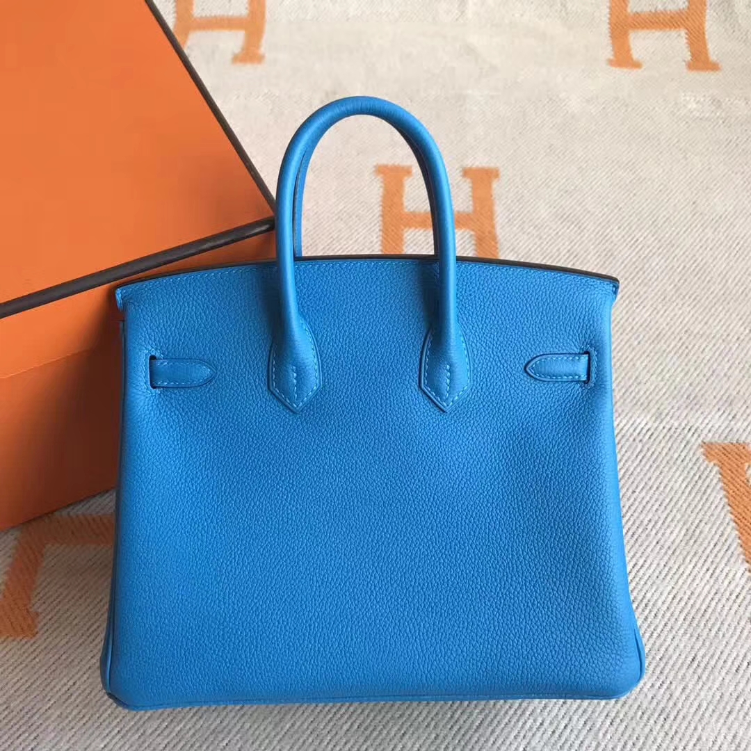 エルメスバッグ公式サイトエルメスB3タンザニアブルートーゴカーフスキンプラチナバッグBirkin25CMシルバーバックル