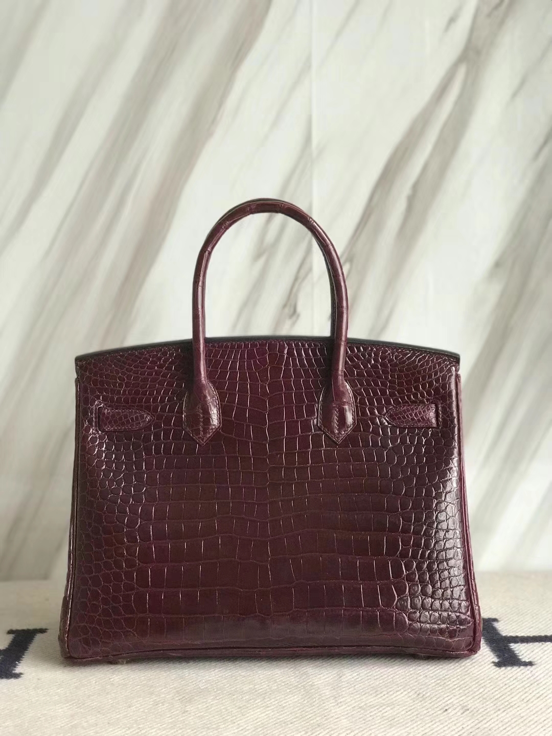 エルメスバーキンバッグエルメスシャイニーオーストラリアンガルフクロコダイルレザーBirkin30プラチナバッグCK57ボルドーレッドゴールドバックル