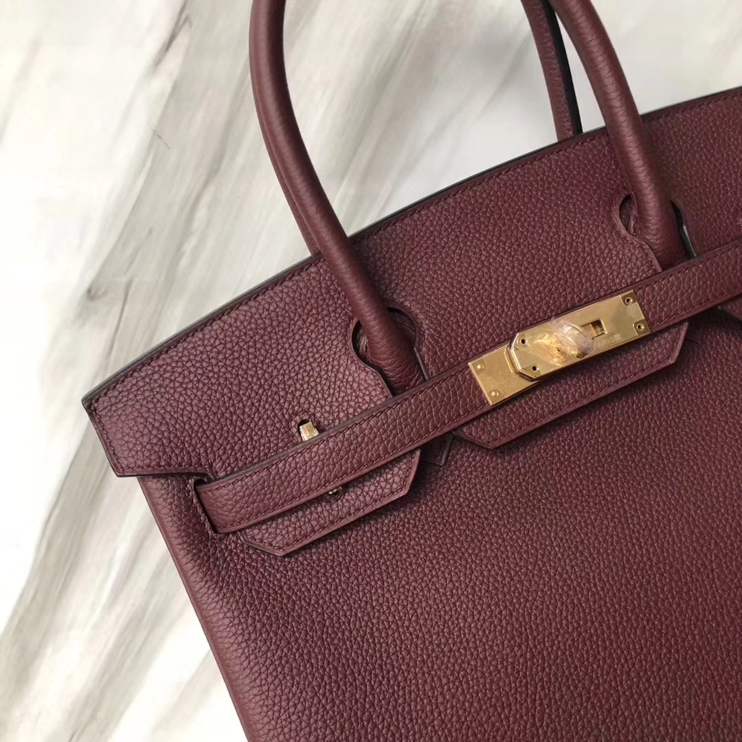 スポットエルメスバッグ公式サイトエルメスCK55エルメスレッドトーゴレザープラチナバッグBirkin30CMゴールドバックル