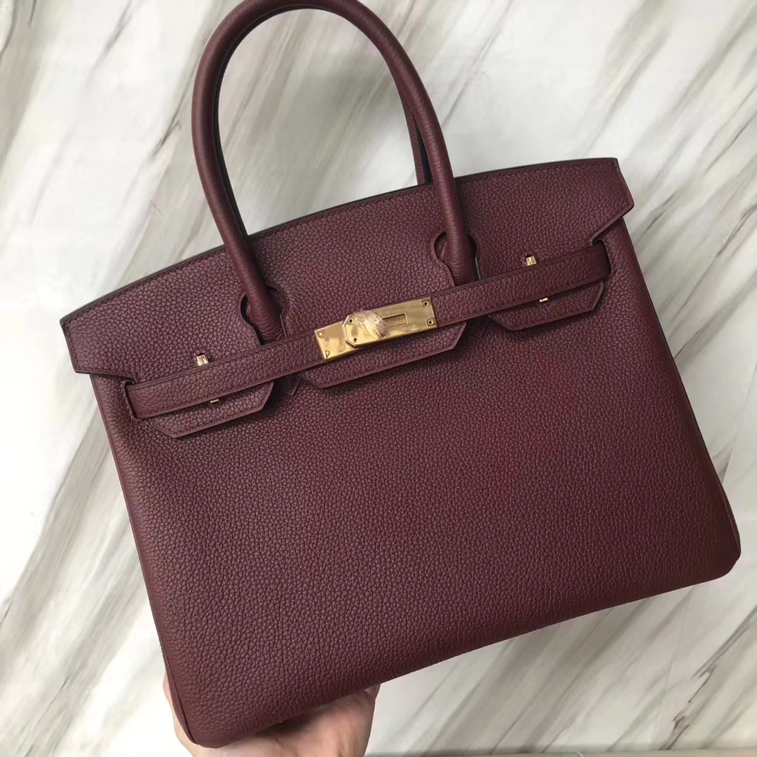 スポットエルメスバッグ公式サイトエルメスCK55エルメスレッドトーゴレザープラチナバッグBirkin30CMゴールドバックル