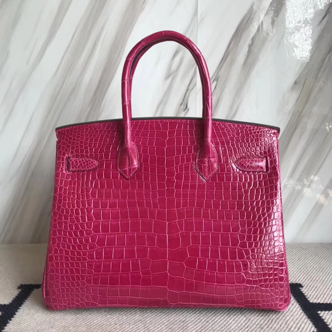 エルメスバッグ公式サイトエルメス5JピンクシャイニークロコダイルレザーBirkin30プラチナバックル