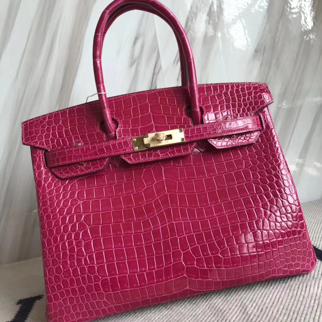 エルメスバッグ公式サイトエルメス5JピンクシャイニークロコダイルレザーBirkin30プラチナバックル