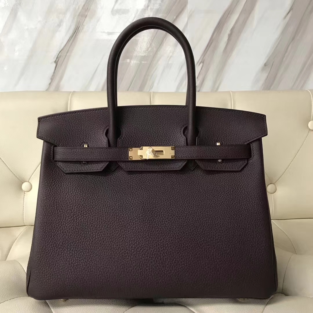 エルメスバッグ公式サイトエルメスCK57ボルドーワインレッドオリジナルトーゴレザープラチナバッグBirkin30CMゴールドバックル