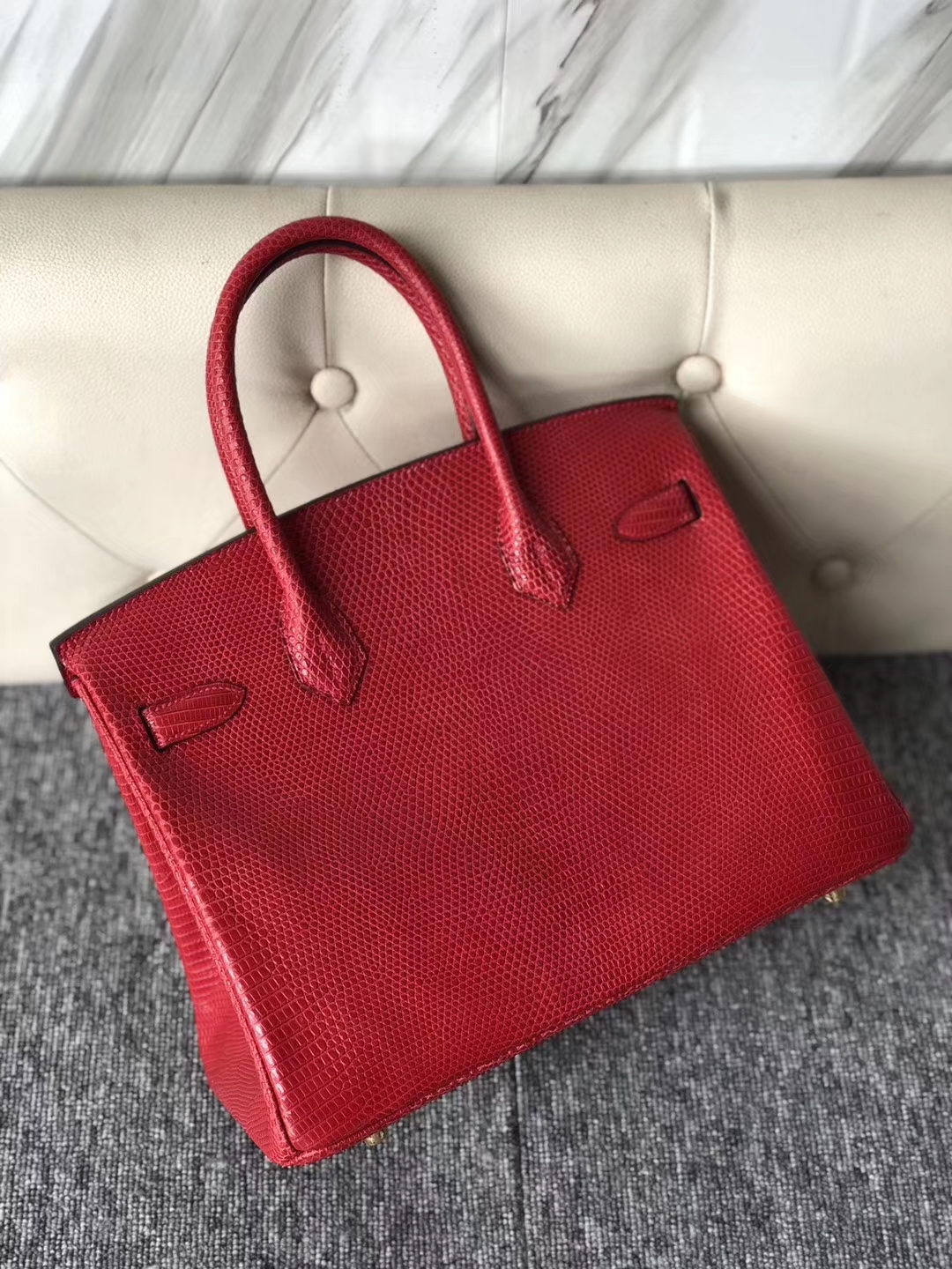 エルメスバッグ公式サイトエルメスQ5フラッグレッドシャイニートカゲスキンBirkin30プラチナバッグゴールドバックル