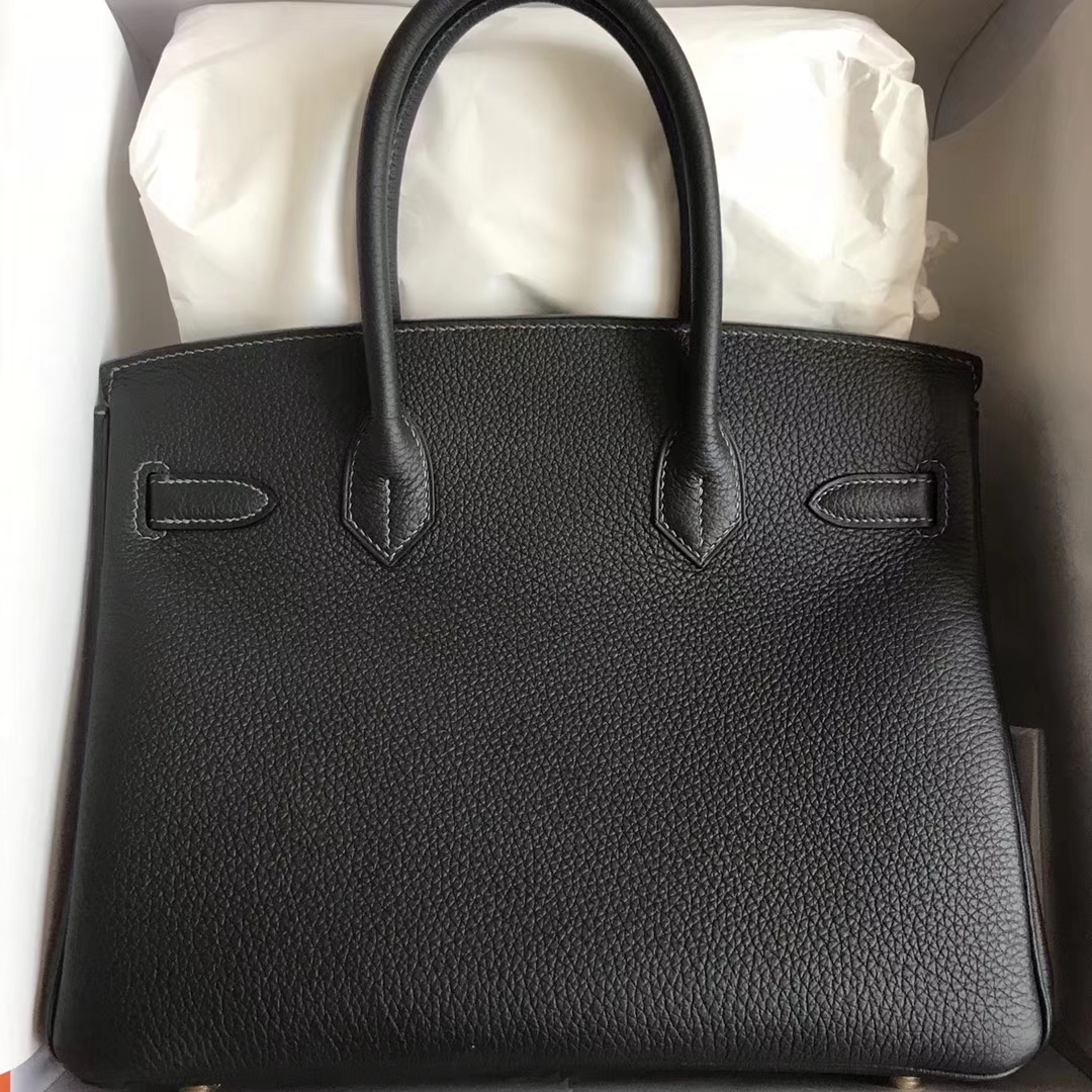 HermesBirkin30CMエルメスCK88グラファイトグレーオリジナルトーゴカーフスキンプラチナバックル