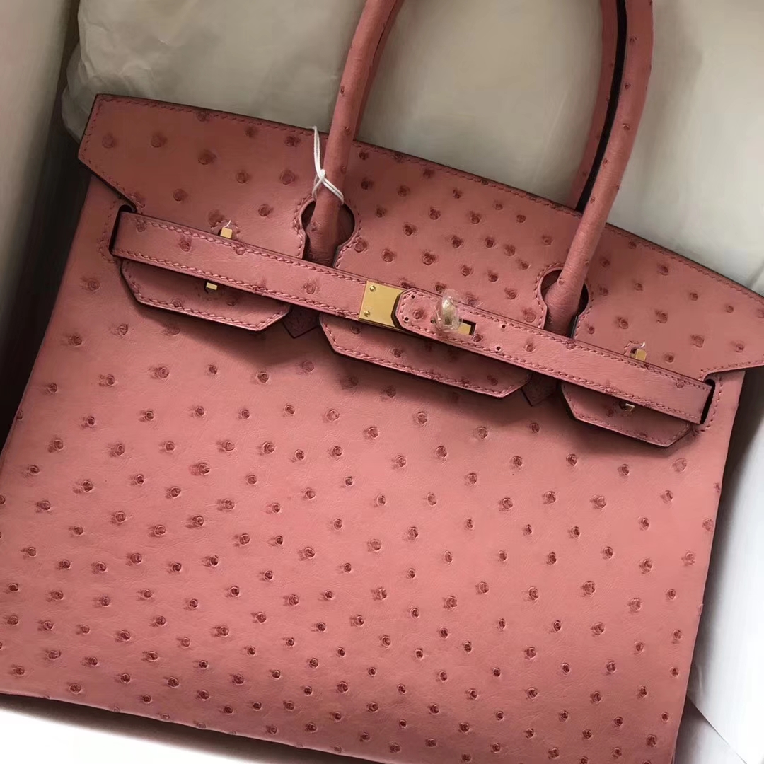 エルメスバーキンレディースバッグエルメスオリジナルKKオーストリッチレザープラチナバッグBirkin30CMCC94セラミックパウダー