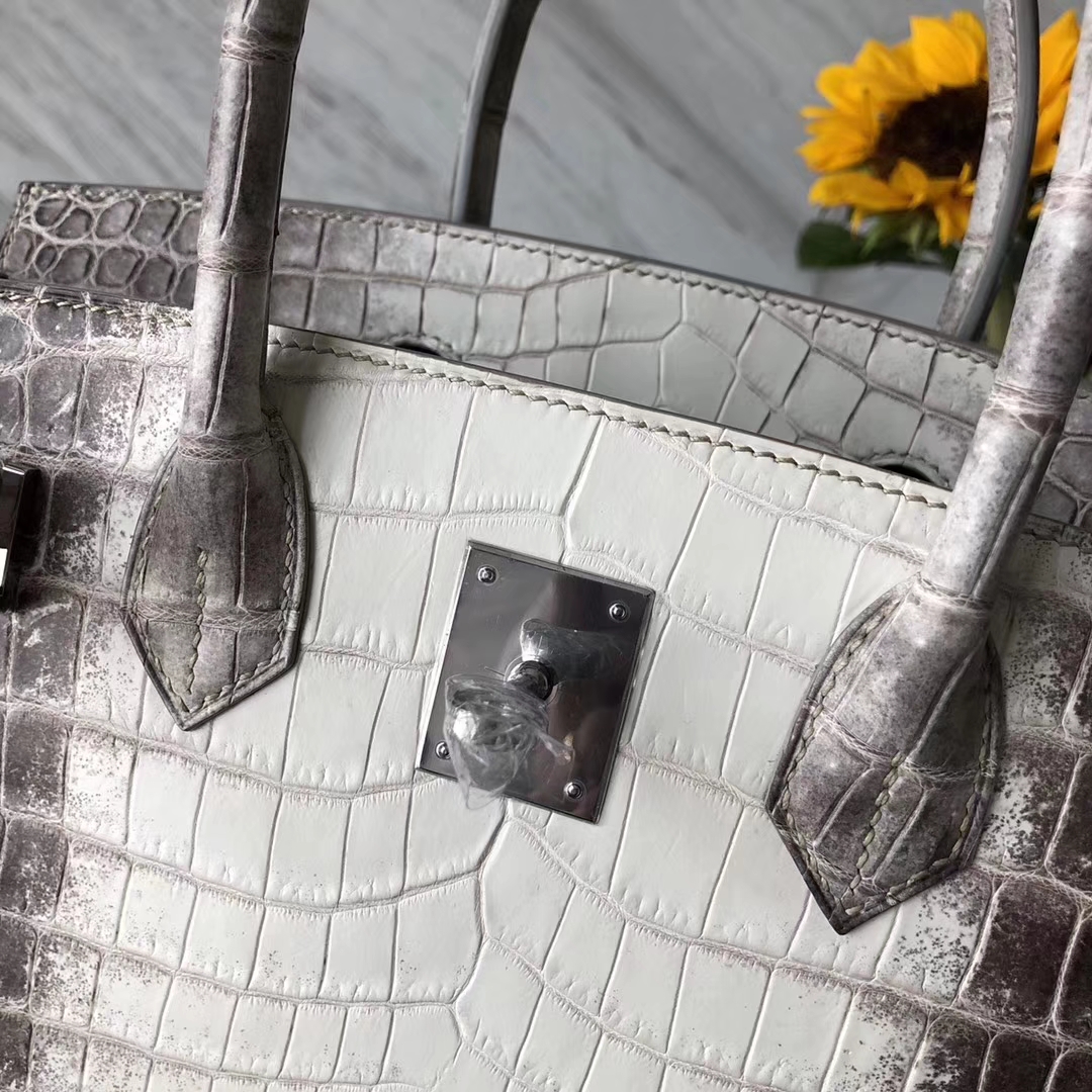 エルメスバッグ公式サイトエルメスヒマラヤカラーオリジナルクロコダイルレザープラチナバッグBirkin30CMシルバーバックル