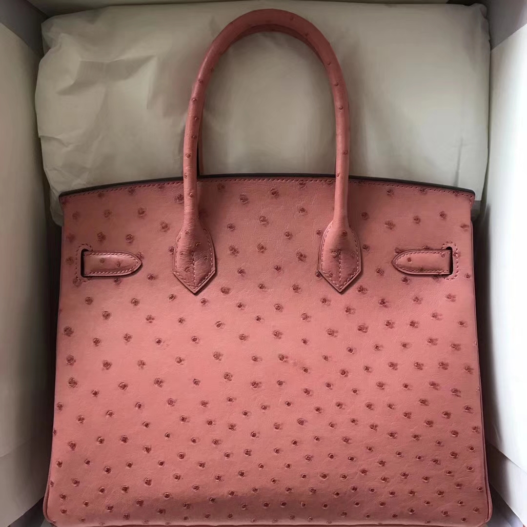 エルメスバーキンレディースバッグエルメスオリジナルKKオーストリッチレザープラチナバッグBirkin30CMCC94セラミックパウダー