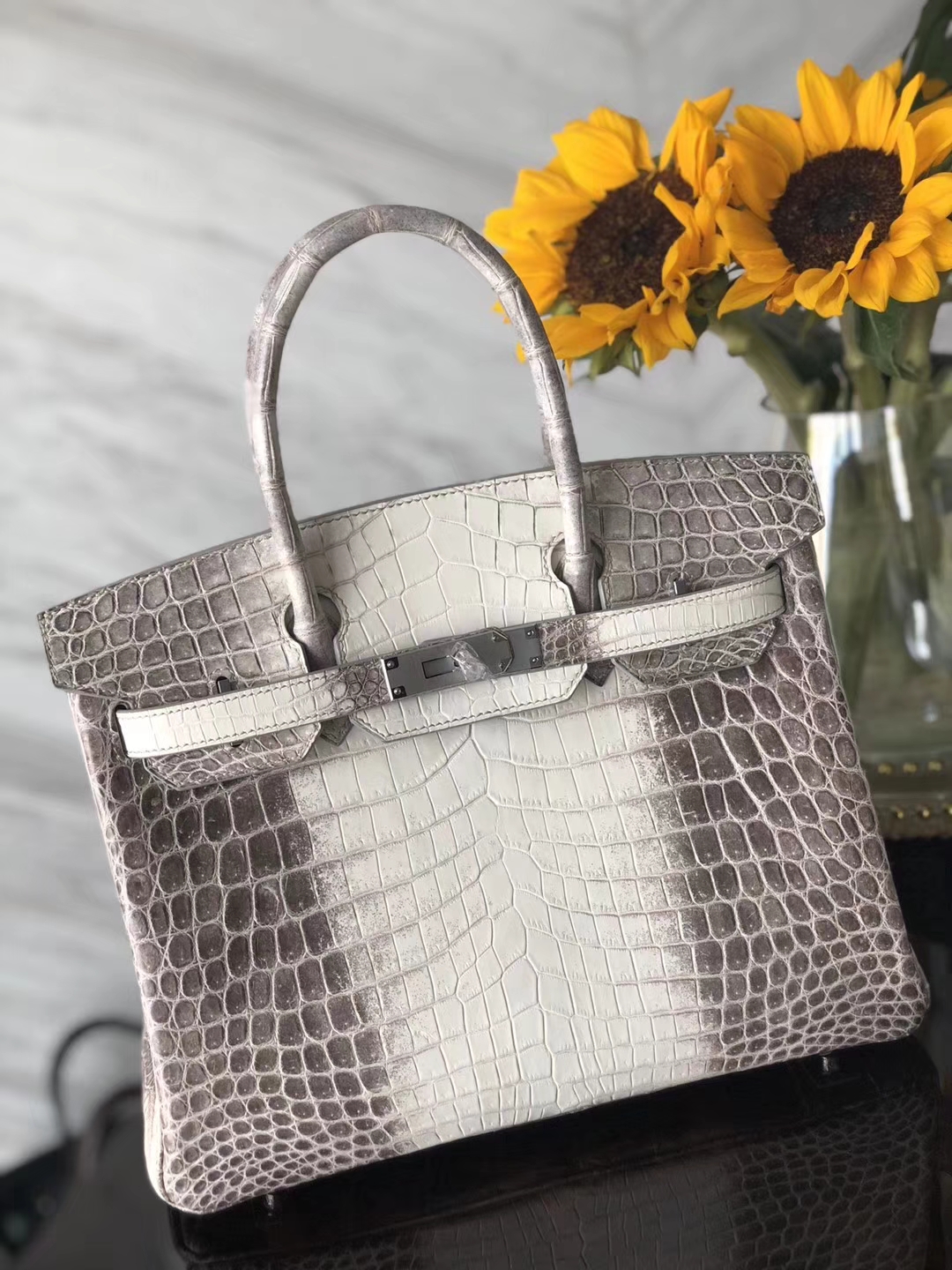 エルメスバッグ公式サイトエルメスヒマラヤカラーオリジナルクロコダイルレザープラチナバッグBirkin30CMシルバーバックル