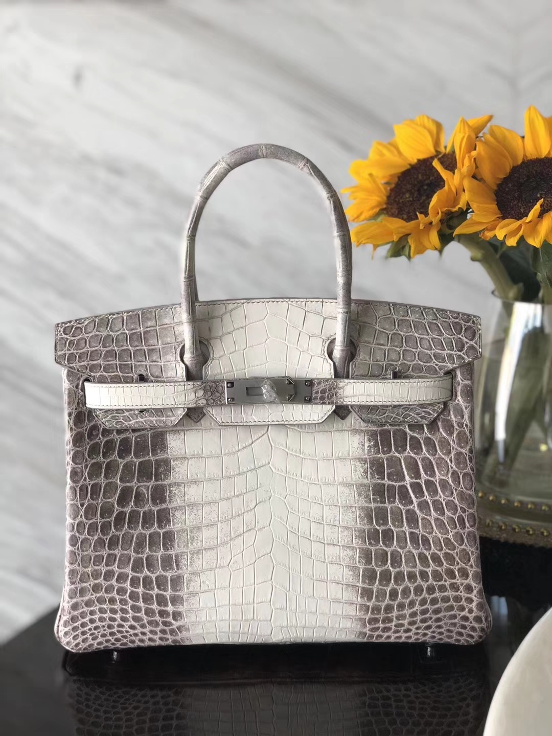 エルメスバッグ公式サイトエルメスヒマラヤカラーオリジナルクロコダイルレザープラチナバッグBirkin30CMシルバーバックル