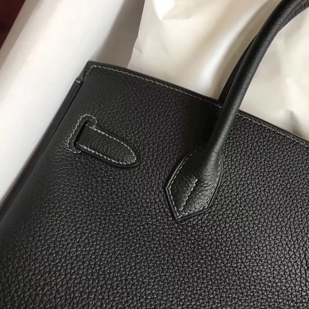 HermesBirkin30CMエルメスCK88グラファイトグレーオリジナルトーゴカーフスキンプラチナバックル