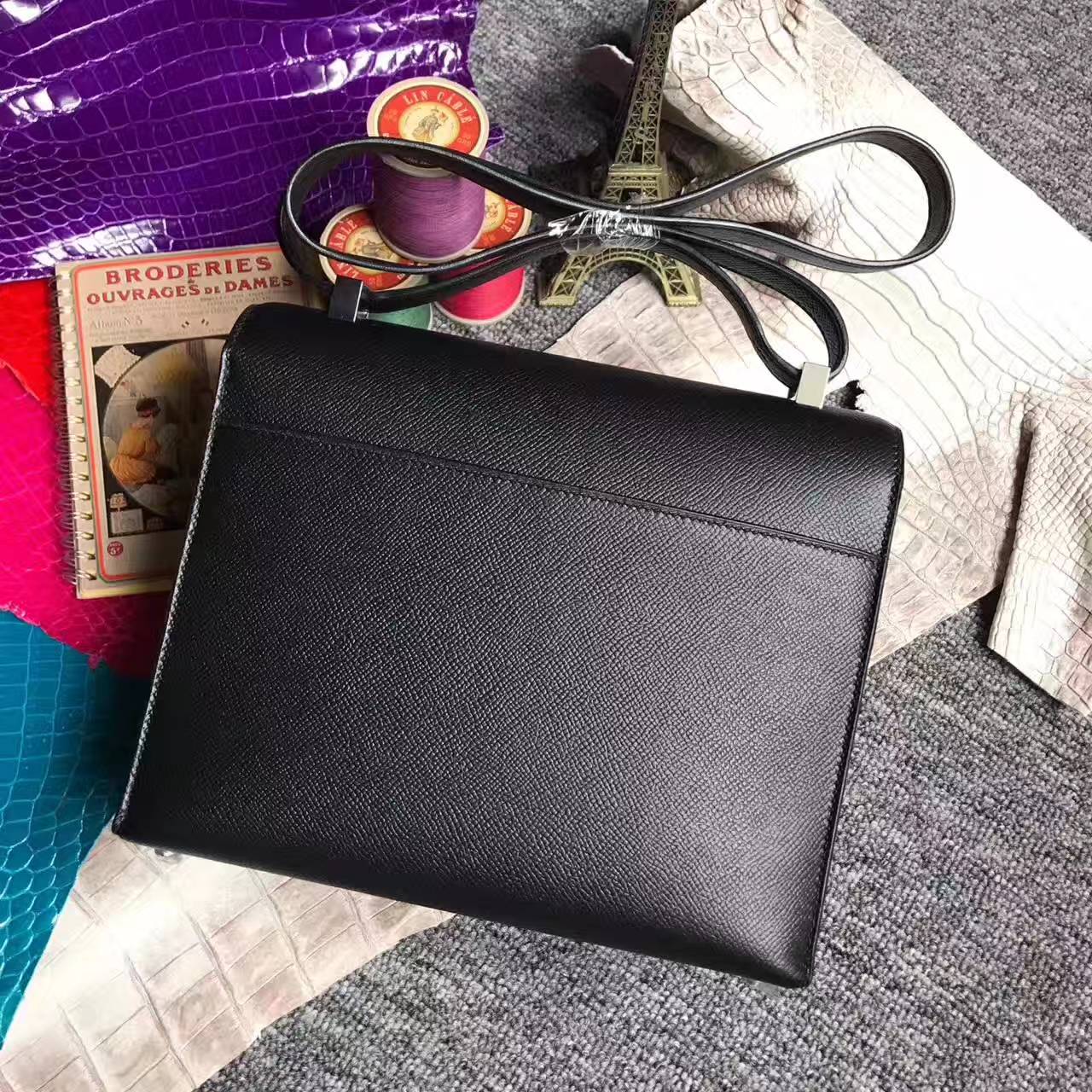 エルメスレディースバッグ価格エルメスCK89ブラックオリジナルエプソムレザーマシンガンバッグ24cm