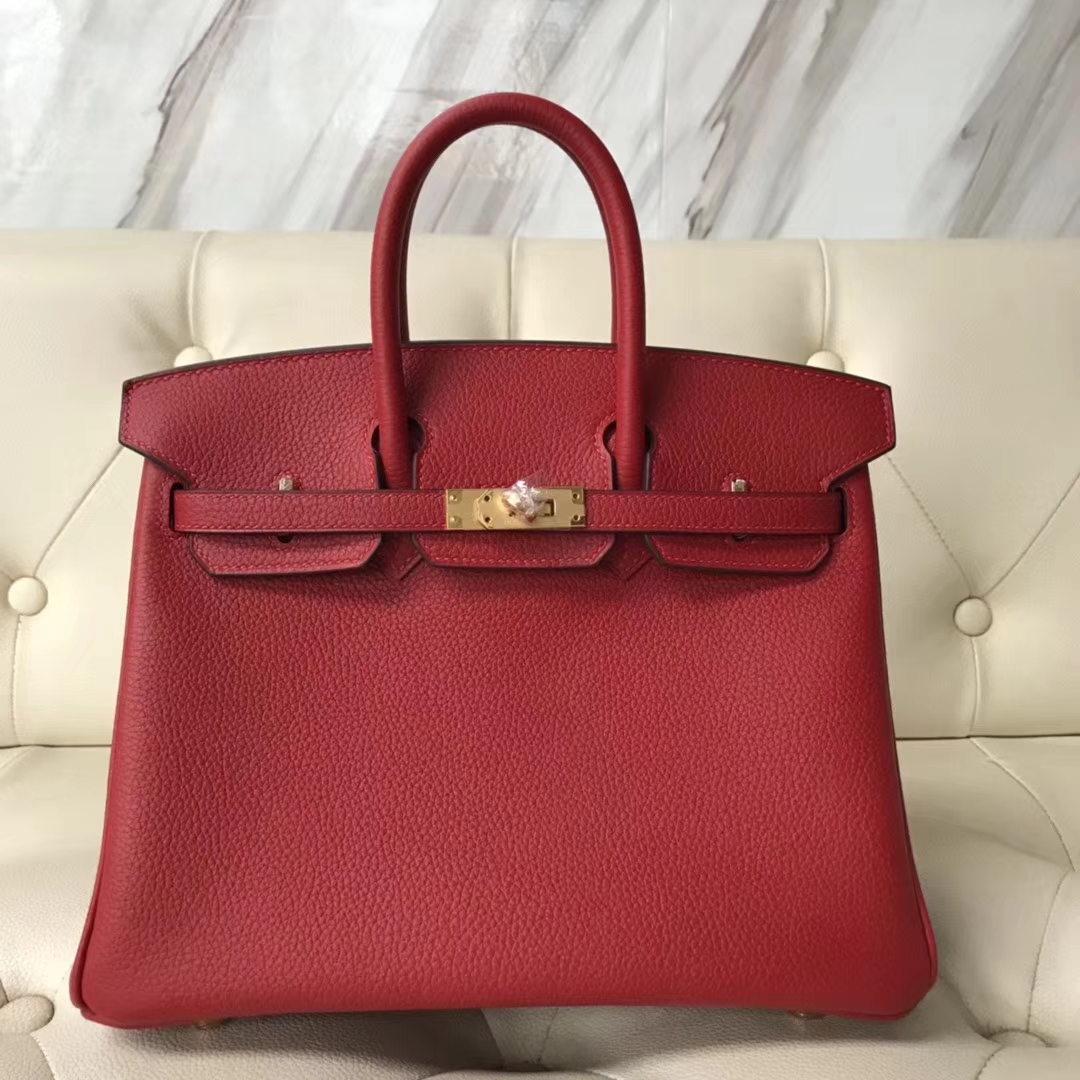 エルメスバッグ公式サイトエルメスQ5フラッグレッドオリジナルトーゴカーフスキンプラチナバッグBirkin25CMゴールドバックル