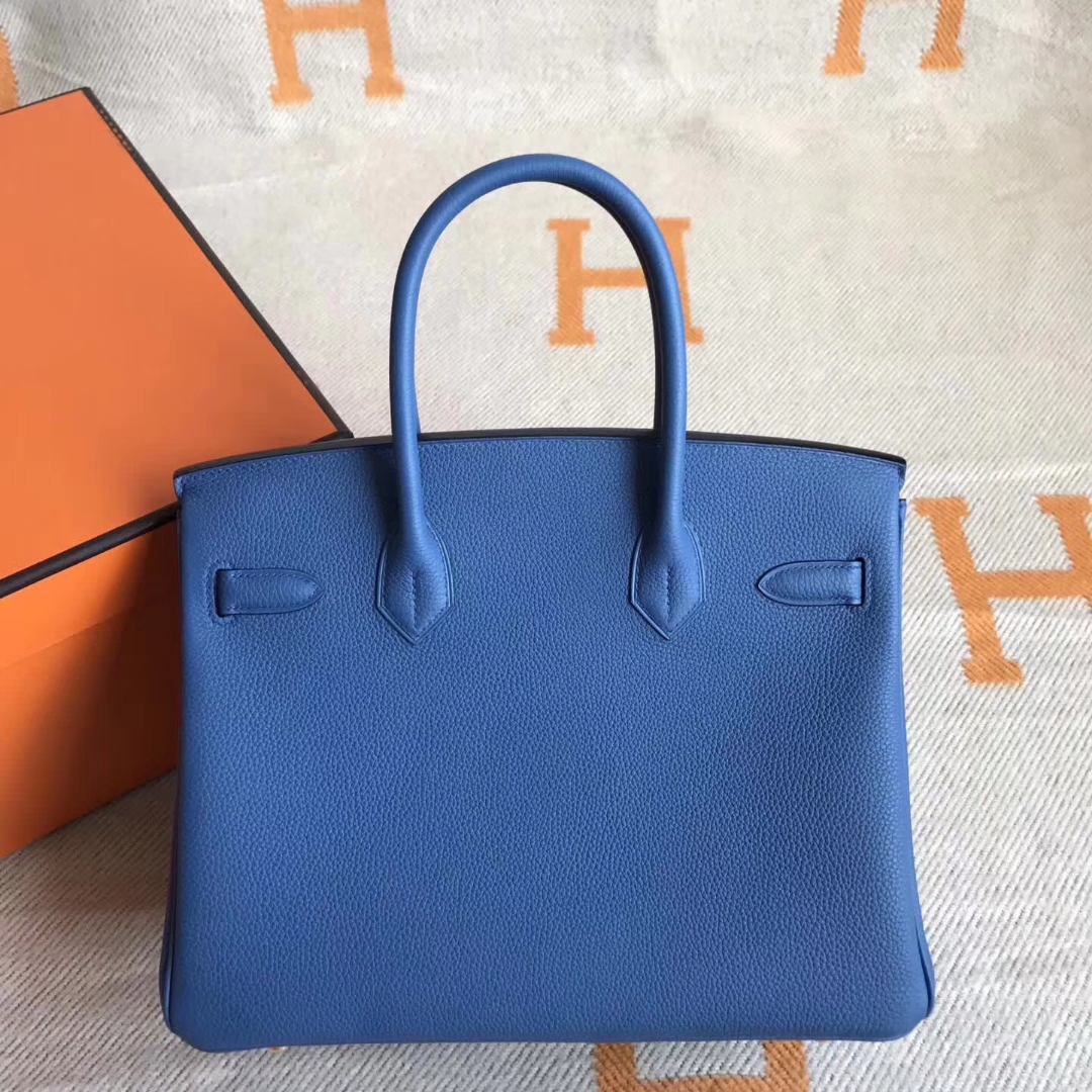 エルメスバッグ公式サイトエルメスBirkin30CM2R瑪瑙ブルートーゴカーフスキンプラチナバッグゴールドバックル