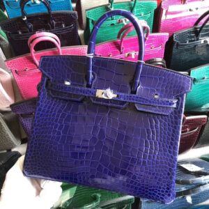 バーキン展示｜エルメス バーキン ブルーエレトリック シルバー金具 25ｃｍ エルメス 濃いブルー系 ハンドバッグ Hermes Bleu Electric birkin25 h…