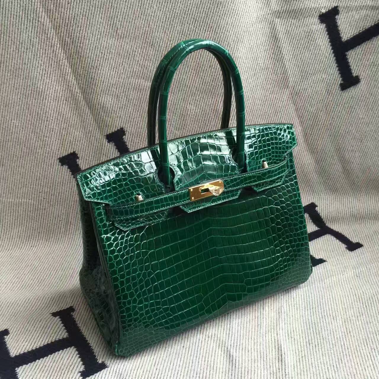 エルメスバッグ価格エルメスエメラルドシャイニーインバーテッドVクロコダイルレザーBirkin30プラチナバッグ