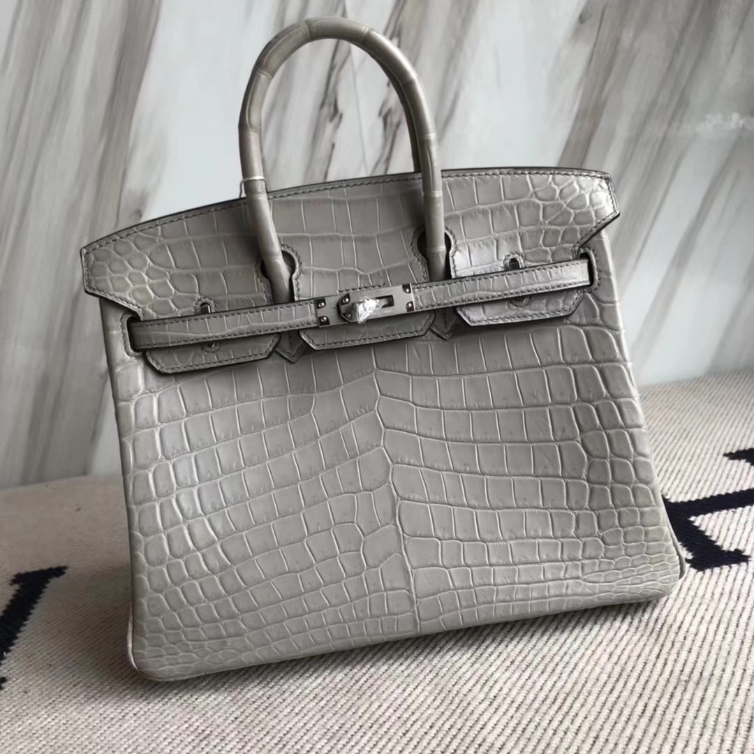 エルメスバッグ公式サイトエルメスM8パリグレーシャイニークロコダイルレザーBirkin25プラチナバッグシルバーバックル