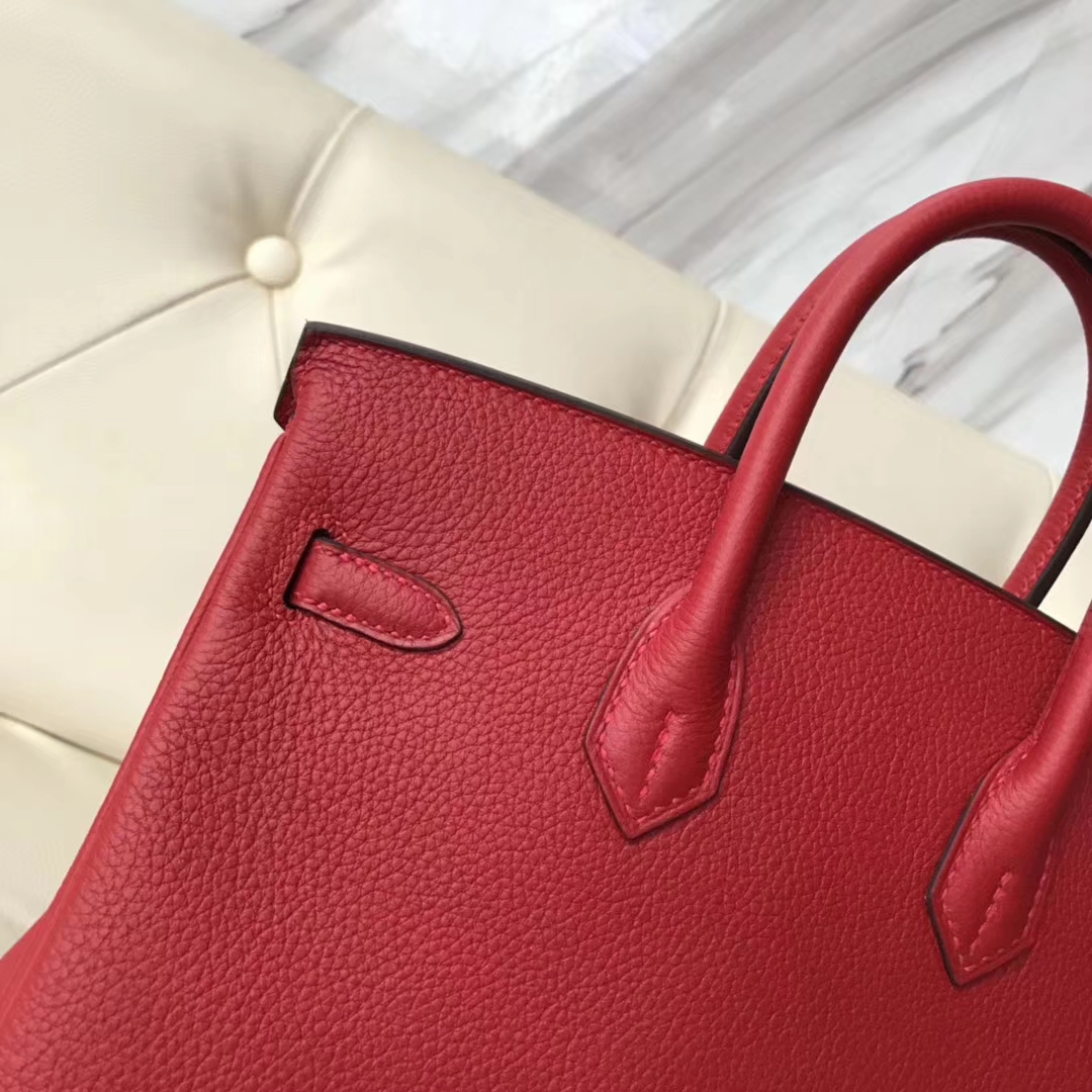 エルメスバッグ公式サイトエルメスQ5フラッグレッドオリジナルトーゴカーフスキンプラチナバッグBirkin25CMゴールドバックル