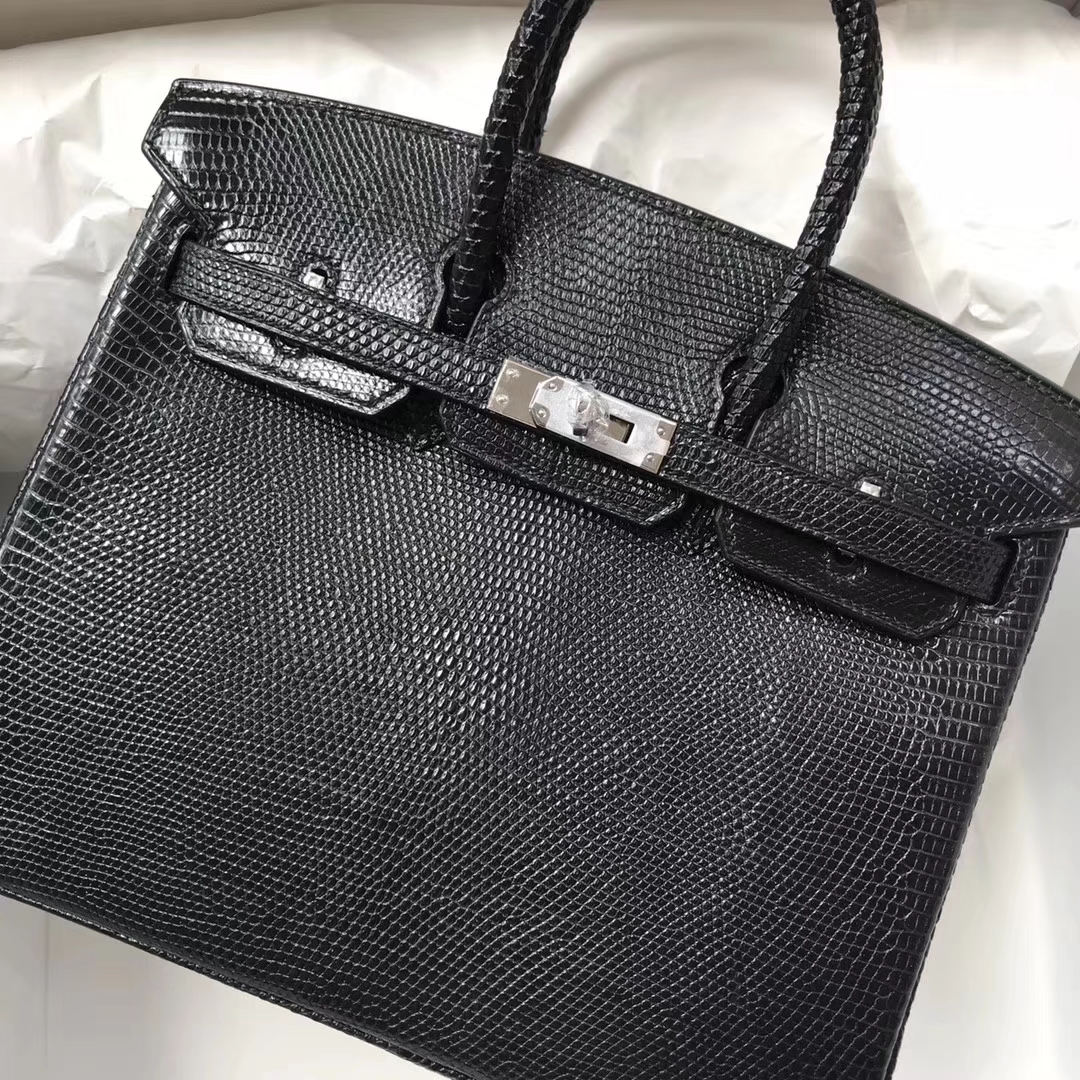 エルメスバーキン価格エルメスバーキン25CMCK89ブラックシャイニーリザードスキンシルバーバックル