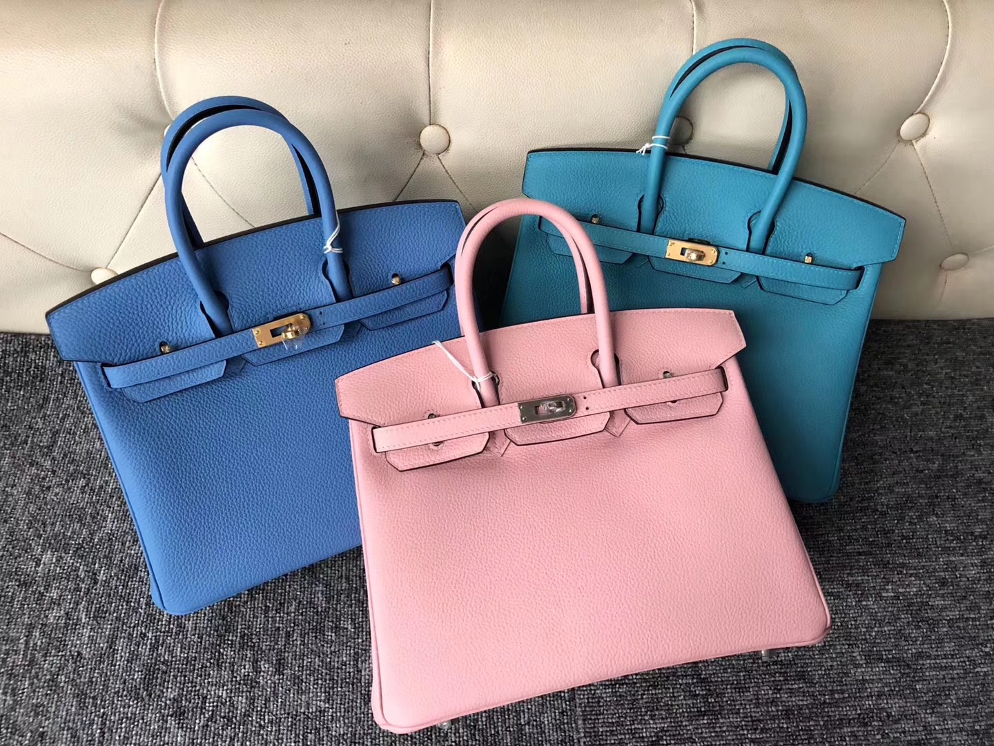 スポットエルメスプラチナバッグ価格エルメス3QバービーパウダートーゴカーフレザーBirkin25CMシルバーバックル