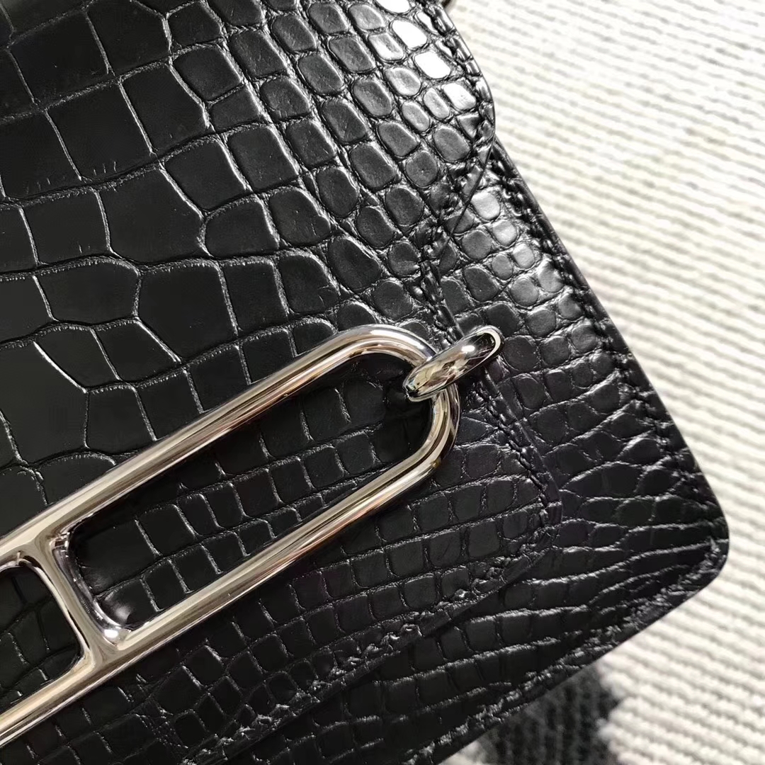 エルメスピッグノーズバッグエルメスルーリス19CMブラックマットクロコダイルレザーシルバーバックル-hermes.earth エルメスピッグノーズバッグエルメスルーリス19CMブラックマットクロコダイルレザーシルバーバックル