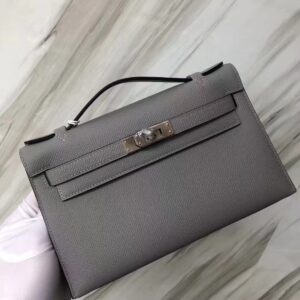 ミニケリー展示｜エルメスミニケリーバッグハンドバッグエルメス4ZカモメグレーエプソムレザーMinikelly22CMシルバーバックル