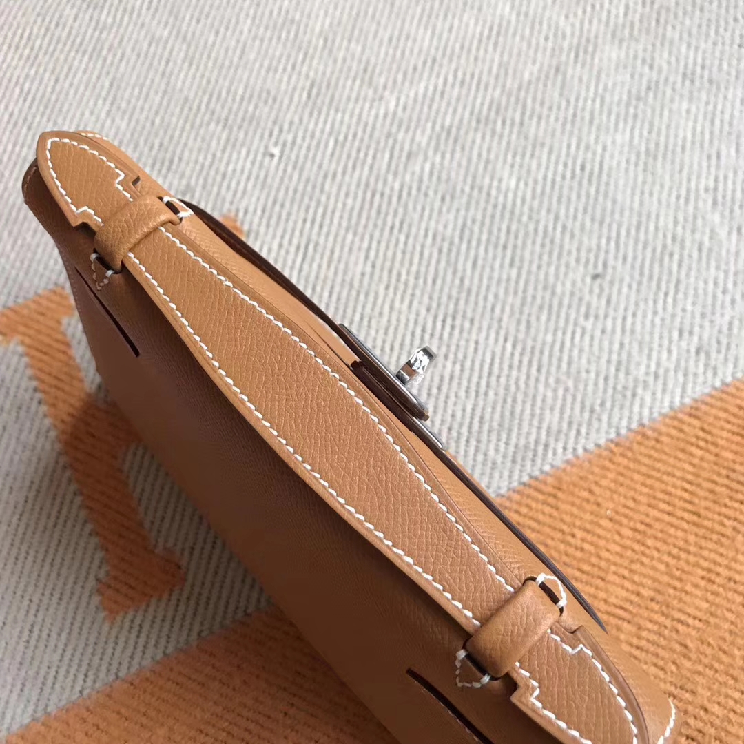 エルメスMinikelly22CMエルメス1Hタフィーエプソムレザーミニケリーバッグ