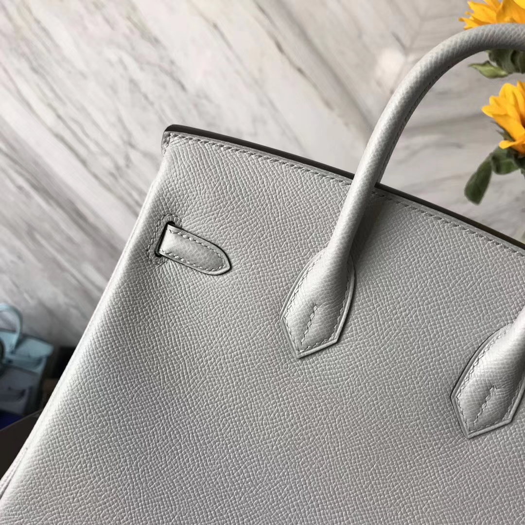 エルメスバッグ公式サイトエルメス8Uグレイシャーブルーオリジナルパームグレイン牛革Birkin25プラチナバッグゴールドバックル