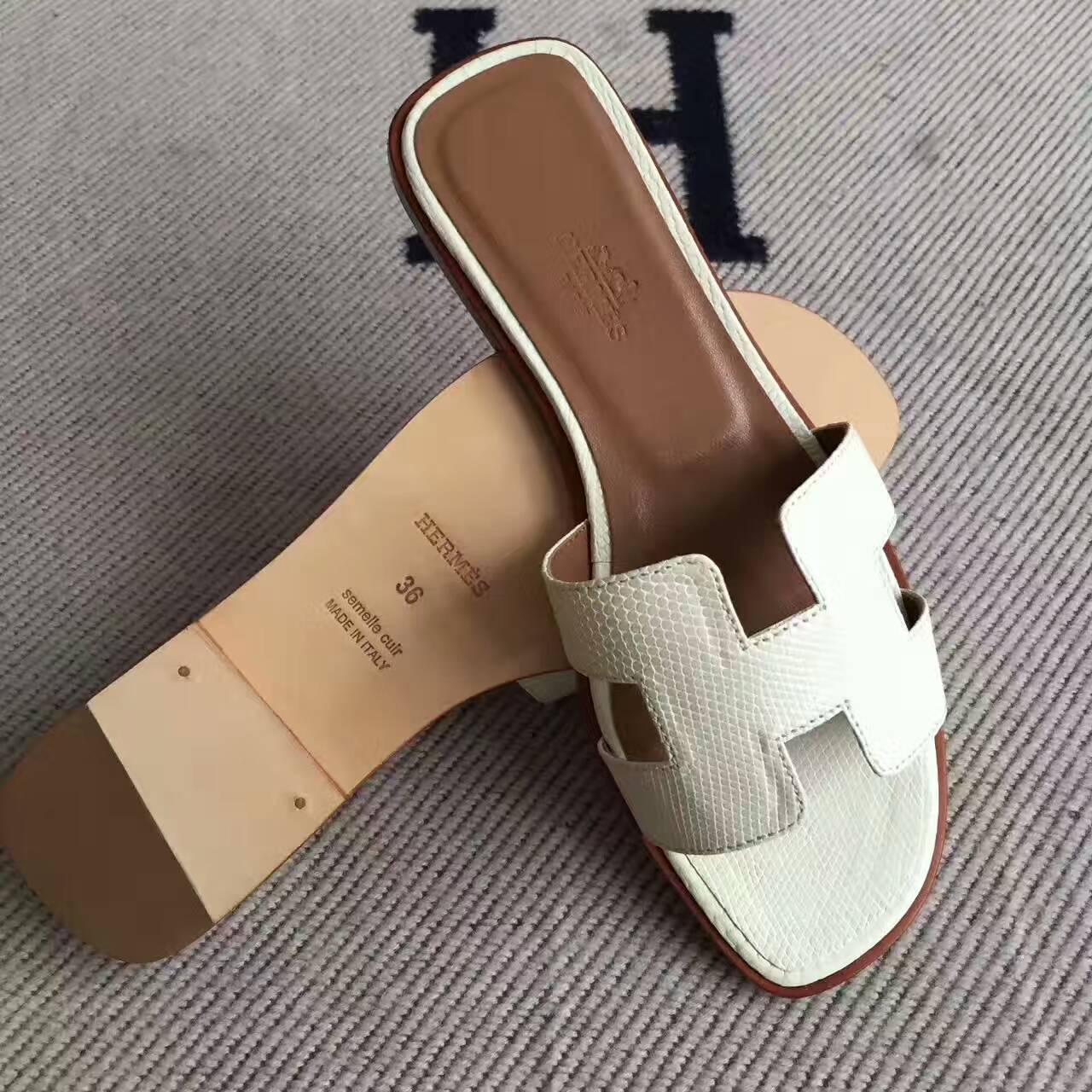 エルメス公式ウェブサイトホワイト輸入トカゲの皮手作りエルメススリッパ35-42ヤード-hermes.earth エルメス公式ウェブサイトホワイト輸入トカゲの皮手作りエルメススリッパ35-42ヤード