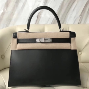 ケリー展示｜エルメスケリーバッグエルメスオリジナルクイーンボックスレザーKelly28CMCK89ブラック