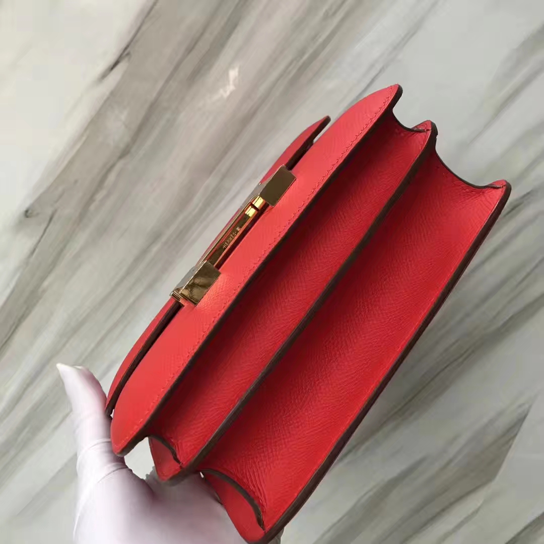 スポットエルメススチュワーデスバッグエルメスオリジナルパームレザーコンスタンス18CMコンスタンスバッグS3ハートレッドゴールドバックル-hermes.earth スポットエルメススチュワーデスバッグエルメスオリジナルパームレザーコンスタンス18CMコンスタンスバッグS3ハートレッドゴールドバックル