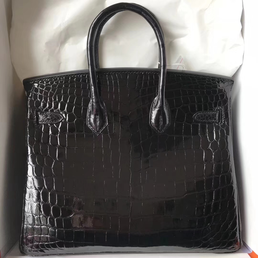 エルメスバッグ公式サイトエルメスCK89ブラックシャイニーツーポイントクロコダイルレザーBirkin25プラチナバックル