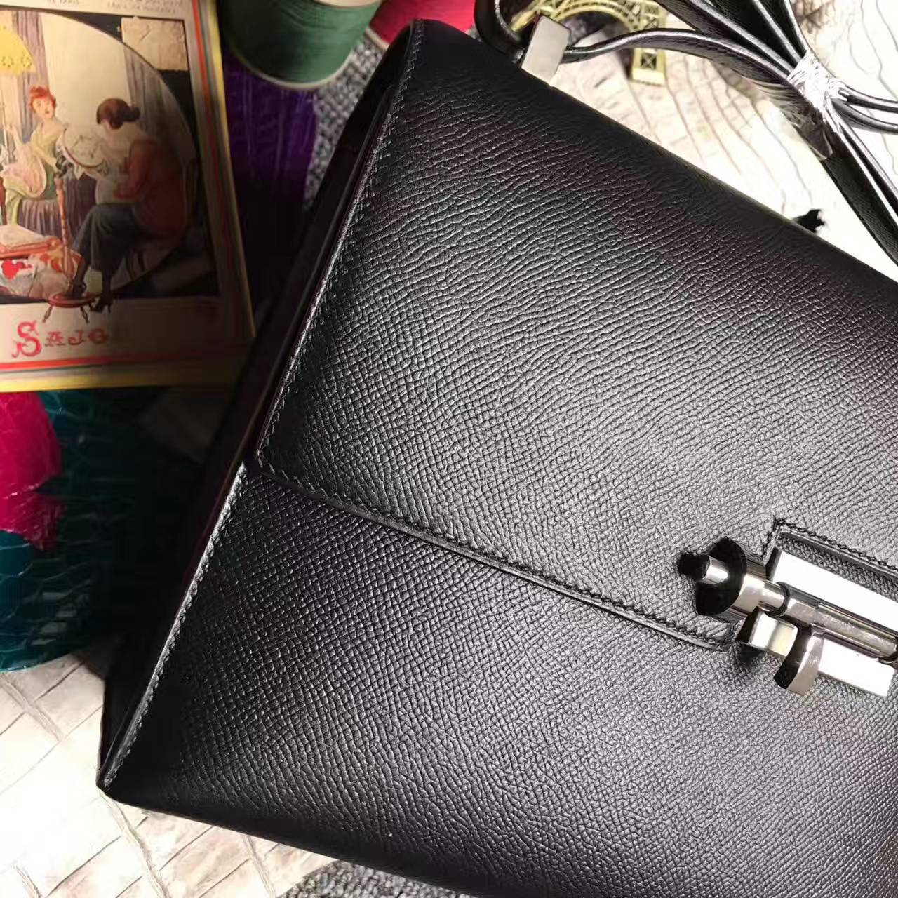 エルメスレディースバッグ価格エルメスCK89ブラックオリジナルエプソムレザーマシンガンバッグ24cm