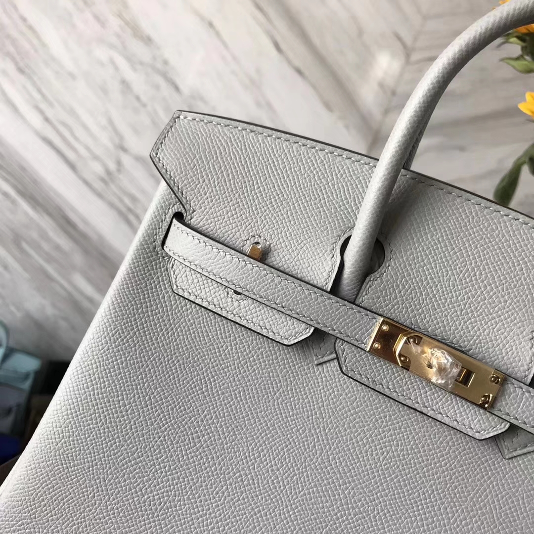 エルメスバッグ公式サイトエルメス8Uグレイシャーブルーオリジナルパームグレイン牛革Birkin25プラチナバッグゴールドバックル