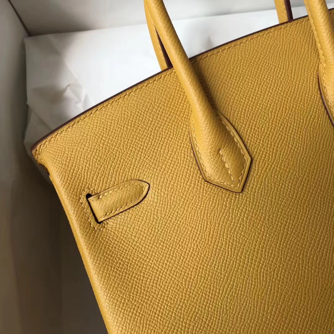 エルメスバッグ公式サイトエルメス9DアンバーイエローオリジナルエプソムレザーBirkin25プラチナバックル