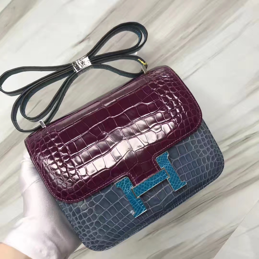 エルメスカラーブロッキングスチュワーデスバッグエルメスコンスタンス18CM3色の明るいクロコダイルレザークロコダイルバックル-hermes.earth エルメスカラーブロッキングスチュワーデスバッグエルメスコンスタンス18CM3色の明るいクロコダイルレザークロコダイルバックル