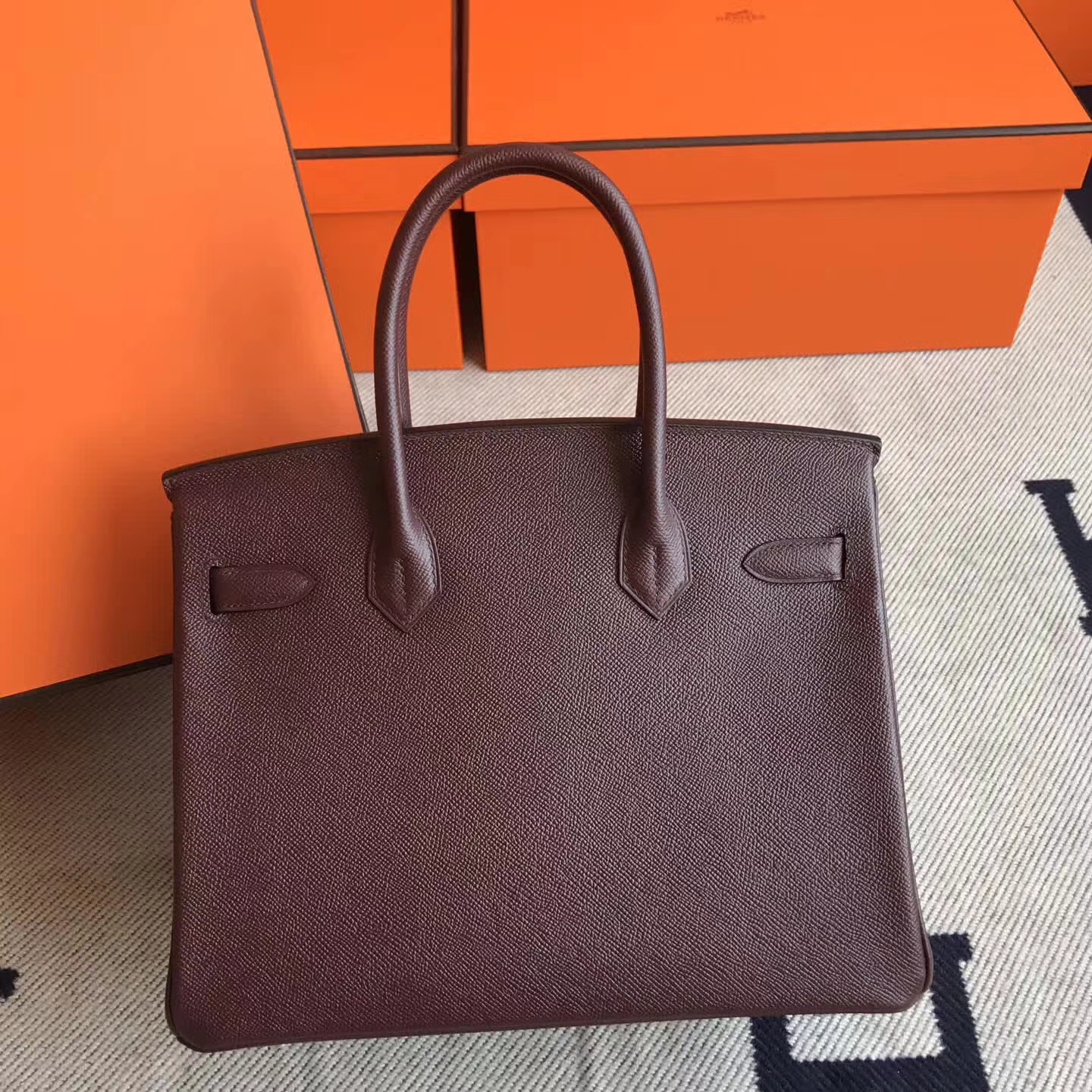 エルメスレディースバッグ価格エルメスCK57ボルドーワインレッドエプソムレザーBirkin30プラチナバッグシルバーバックル