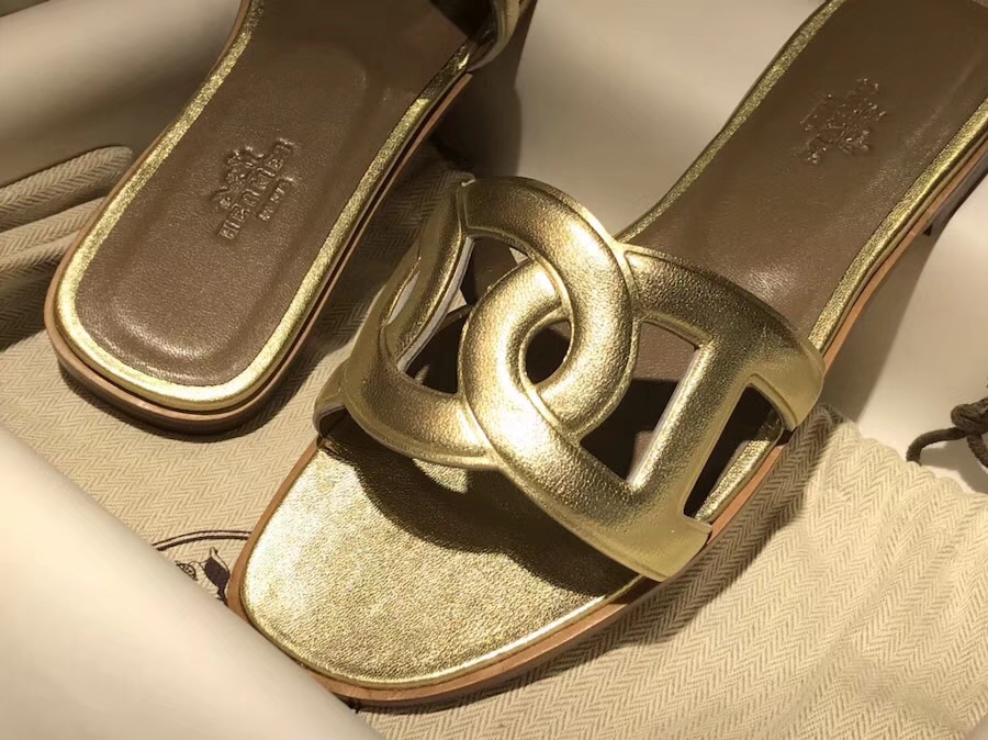 エルメスレディースシューズエルメスニューピッグノーズリングバックルフラットスリッパローカルタイラントゴールド35〜41
