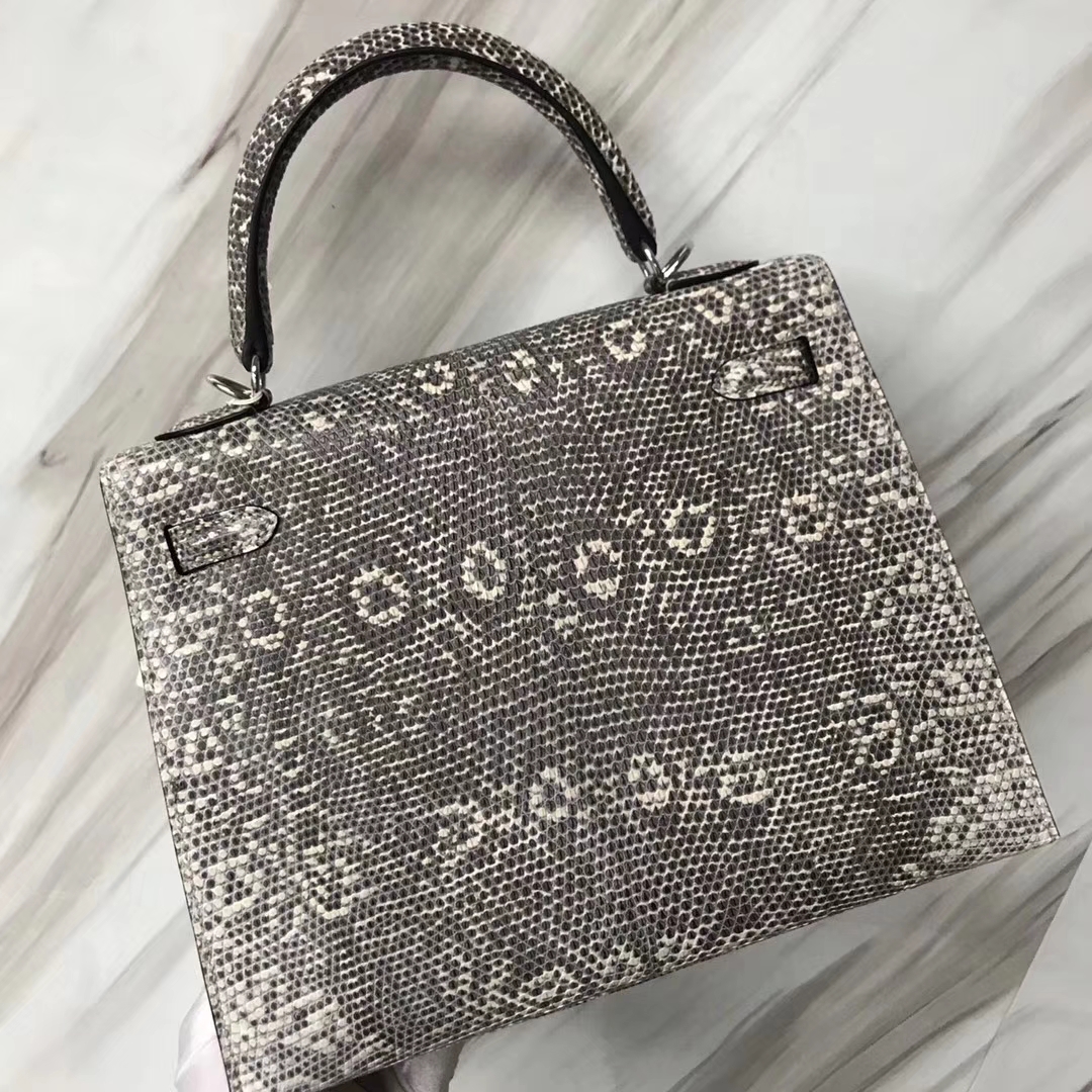 エルメスバッグ価格エルメスケリー25CM01ナチュラルカラーシャイニーリザードスキンケリーシルバーバックル