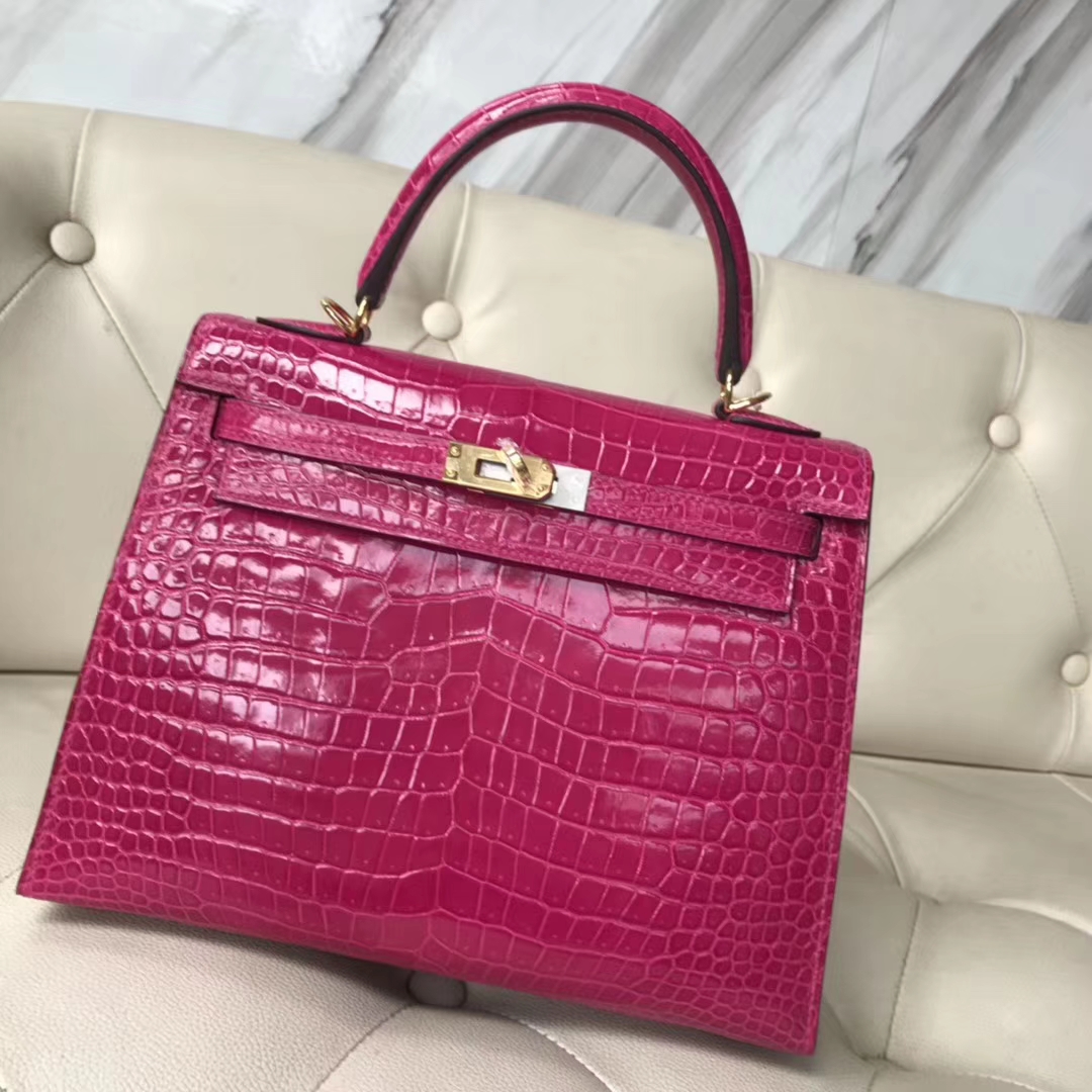 エルメスケリーバッグ価格エルメスケリー25CMJ5アラビアンナイトピンクパープルシャイニークロコダイルレザーゴールドバックル