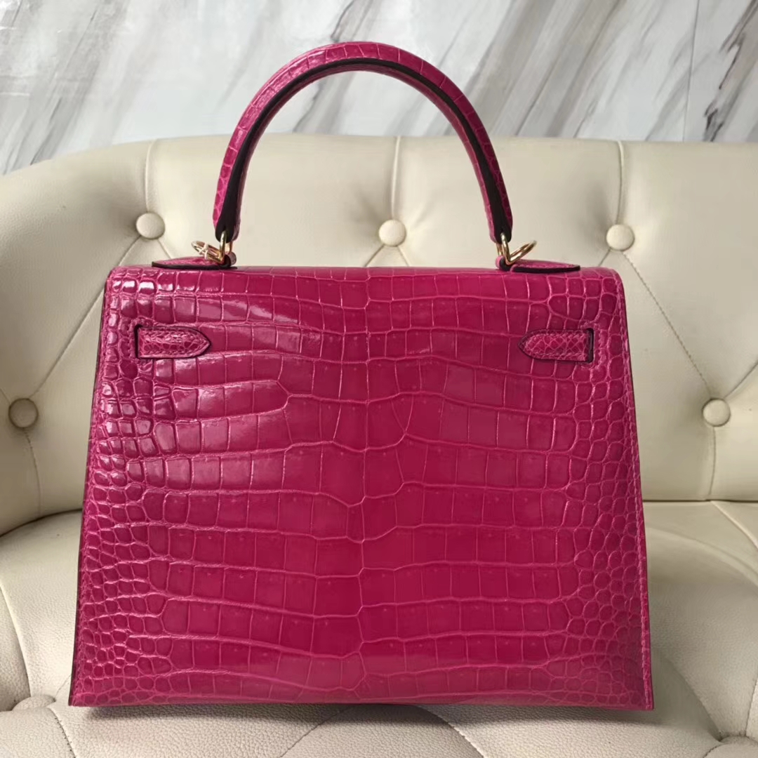 エルメスケリーバッグ価格エルメスケリー25CMJ5アラビアンナイトピンクパープルシャイニークロコダイルレザーゴールドバックル
